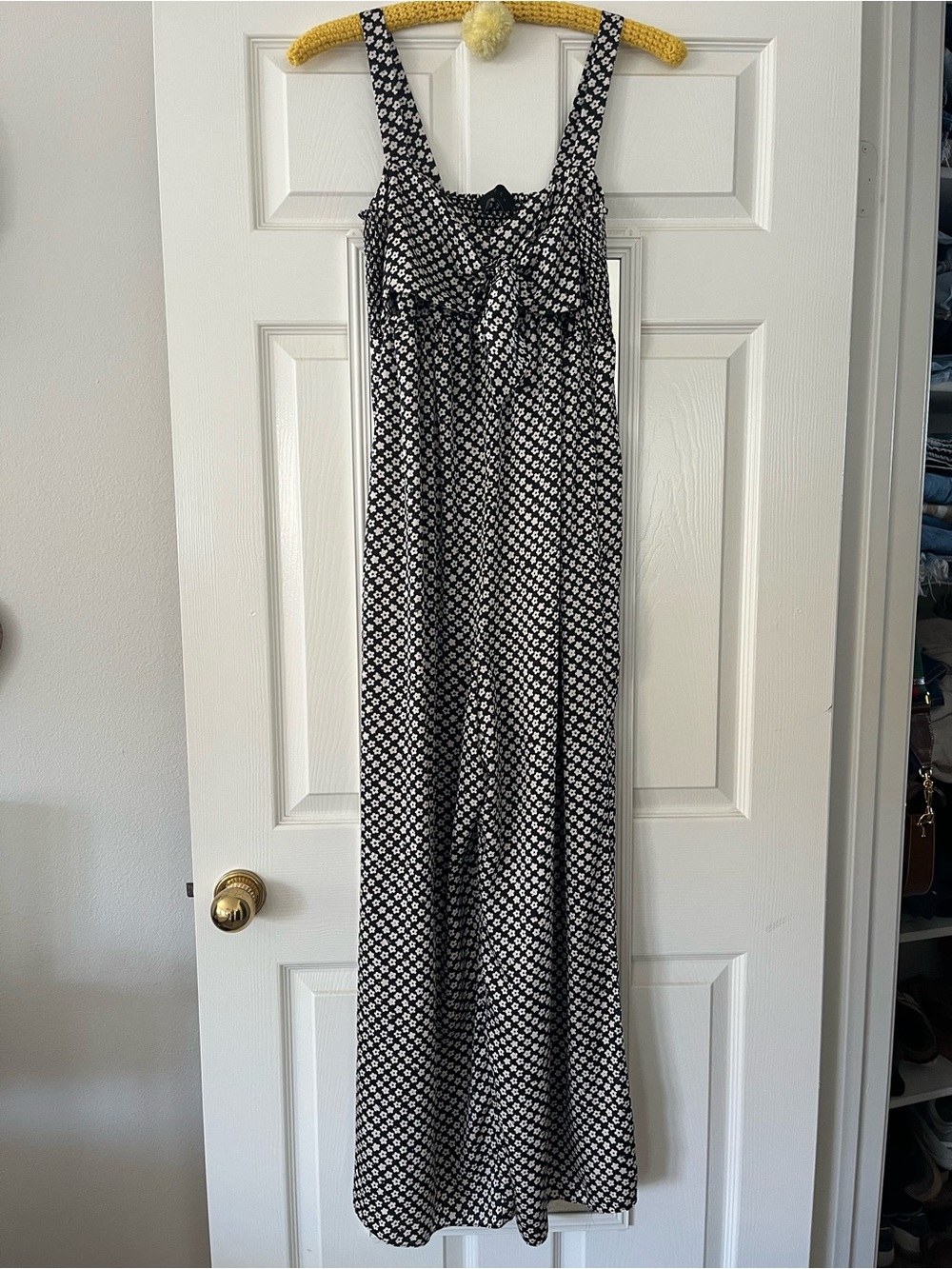 Hatch Black and White Floral Wide Leg Jumpsuit - Picture 6 of 6